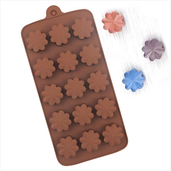 Forma de Silicone Molde Mini Flores