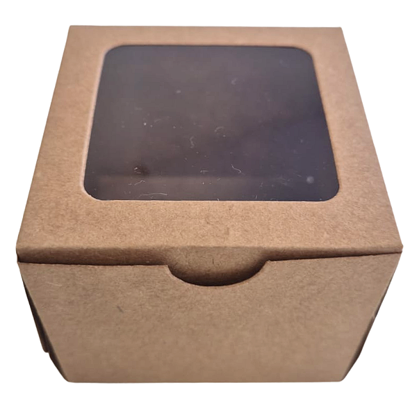 Caixa Kraft c/ visor (7x7x6) Pcte c/ 5un