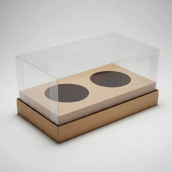 Caixa Kraft c/ tp transp 2 Cav (10x18,5x8,5) Pcte c/ 10 un