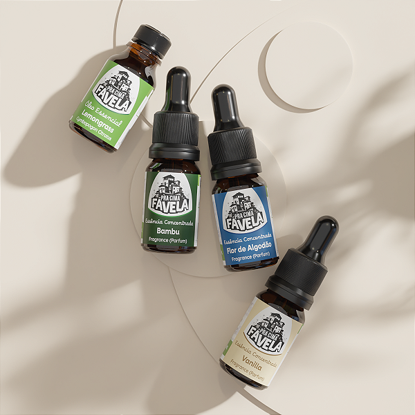 Kit Casa Cheirosa de Óleo Essencial e Essências - PRA CIMA FAVELA