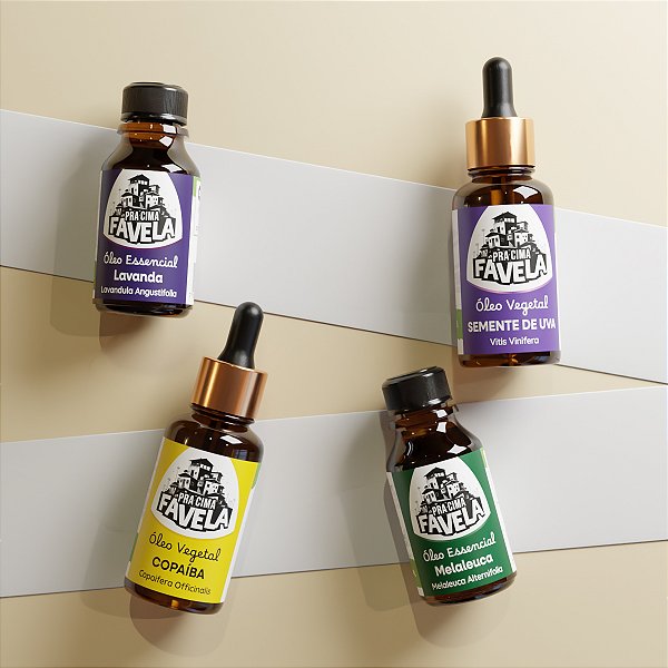 Kit Pele e Unhas de Óleos Essenciais e Vegetais - PRA CIMA FAVELA