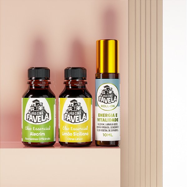 Kit Energia de Óleos Essenciais e Blend - PRA CIMA FAVELA