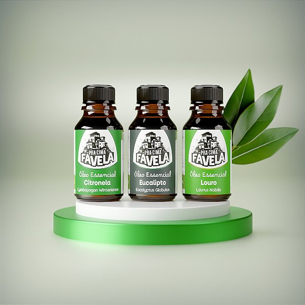 Kit Bem-estar & Protege de Óleos Essenciais - PRA CIMA FAVELA