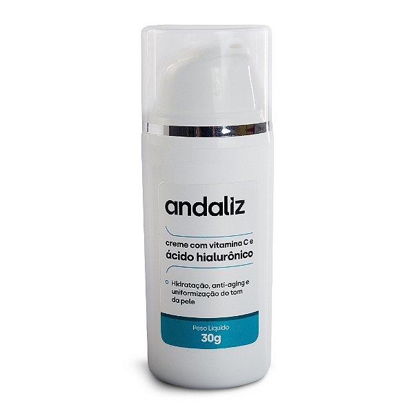 Creme com Vitamina C e Ácido Hialurônico 30g - Andaliz