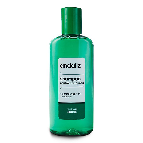 Shampoo Controle da Queda (Extratos Vegetais e Babosa) 200ml - Andaliz