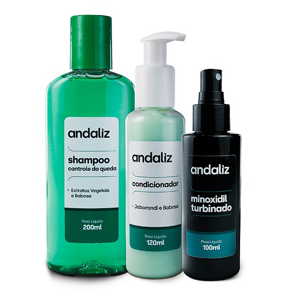 Kit Cabelos Antiqueda: Rotina Completa – Andaliz