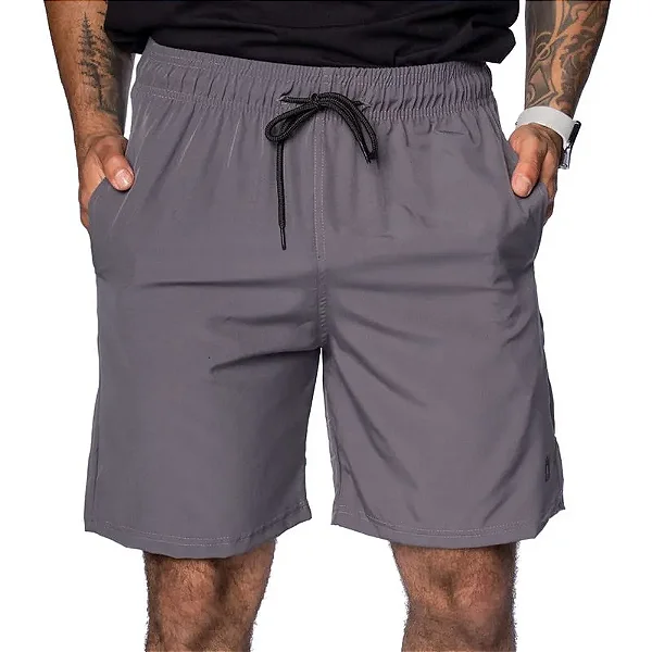 Bermuda Tactel Cinza Masculina