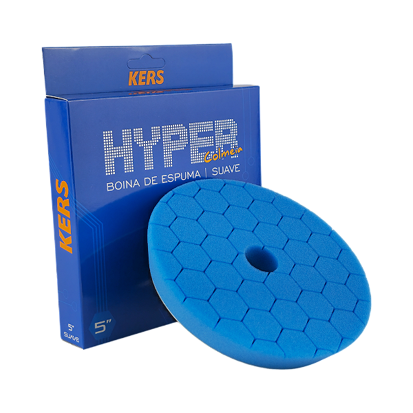 Boina de Espuma Colmeia Hyper 5'' Azul Suave Lustro Kers
