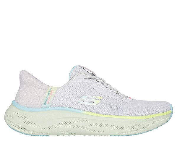 Tênis Skechers Feminino Skech Cloud – Perfectly Plush - Branco e Azul Claro