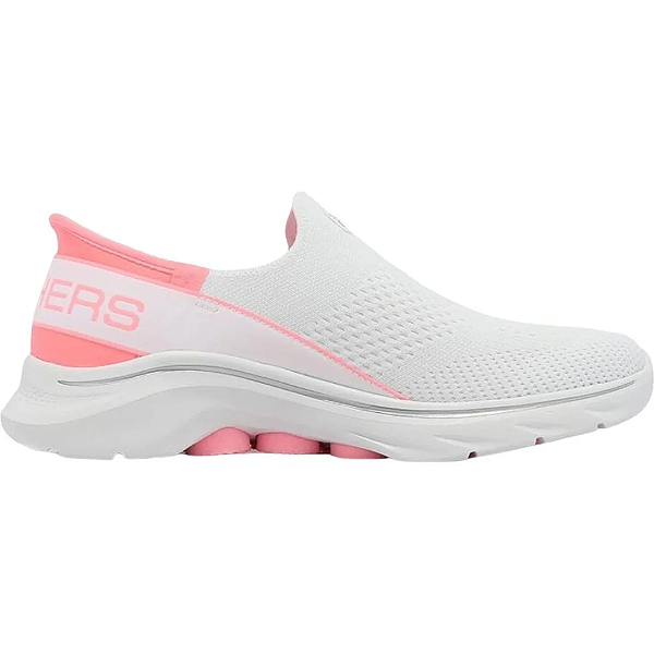 Tênis Skechers Go Walk 7 MIA Slip-Ins Feminino - Branco e Rosa