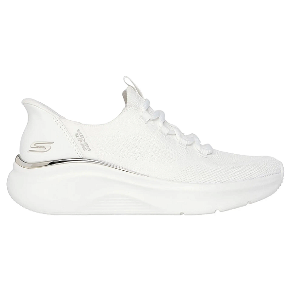 Tênis Skechers Slip-ins: BOBS Sport B Love – True Delight – Feminino - Branco