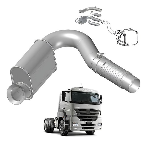 Cano Escape Inox Mb Axor 2036 2041 2544 2644 2012 Em Diante