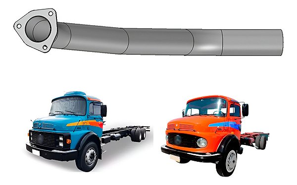Tubo Saída Motor Escapamento Mb 1519/ 1520/ 2219/ 2220 Turbo