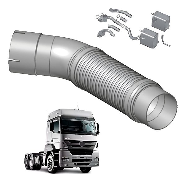 Flexível Inox Escapamento Mercedes Axor 2035 A 3344 Euro 3