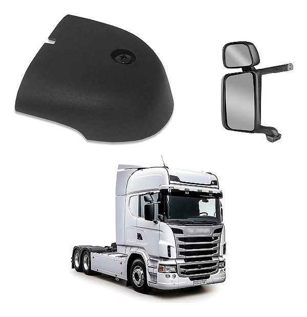 Capa Acabamento Braço Espelho Inferior Scania S4 Ate 2018