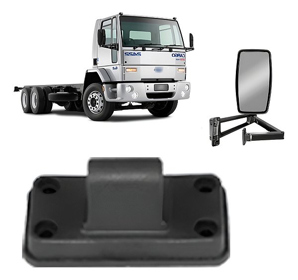 Base Tirante Braço Retrovisor Ford Cargo 2422/2428e Até 2009