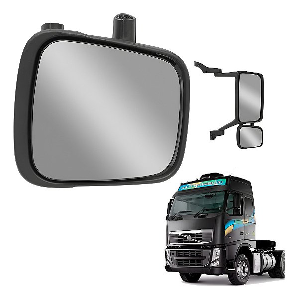 Retrovisor Menor Volvo Fh Fm 2010 Em Diante Desembaçad Ld