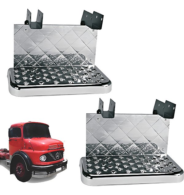 Estribo Degrau Escada Mercedes Benz 1113 1114 Cromado