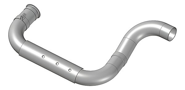 Tubo Final Cano Escapamento Vw Worker 26.260e 31.260e Euro 3