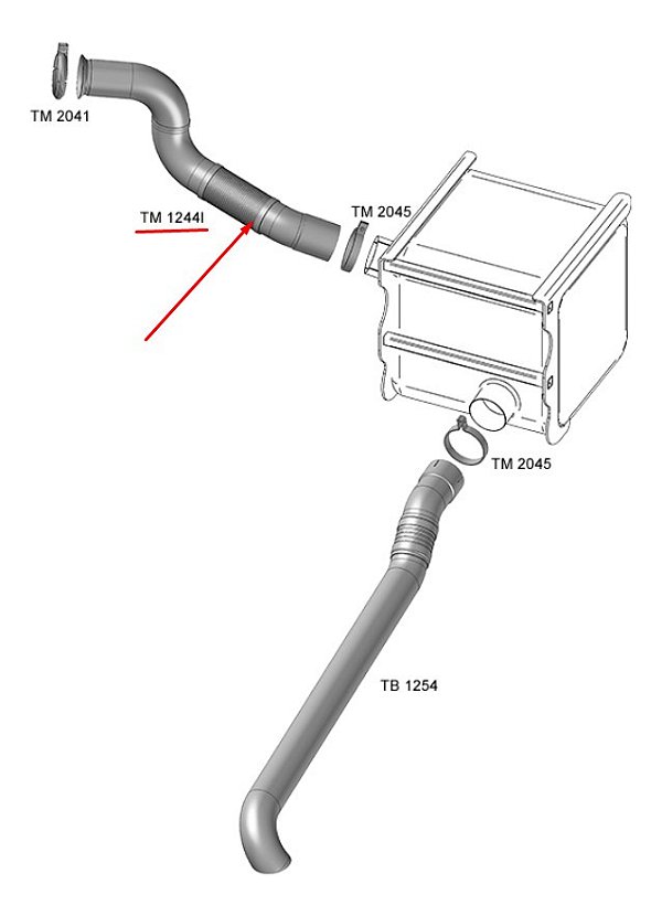 Tubo Cano Flexível Inox Escapamento Mb New Actros 2021 2022