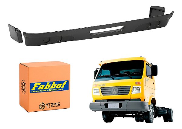 Spoiler Bigode Parachoque Vw 8120 8150 8120 9120 2000 A 2011 Preto