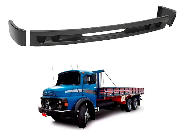Spoiler Saia Para-choque Mb 1114 Cara Preta Modelo Especial Preto