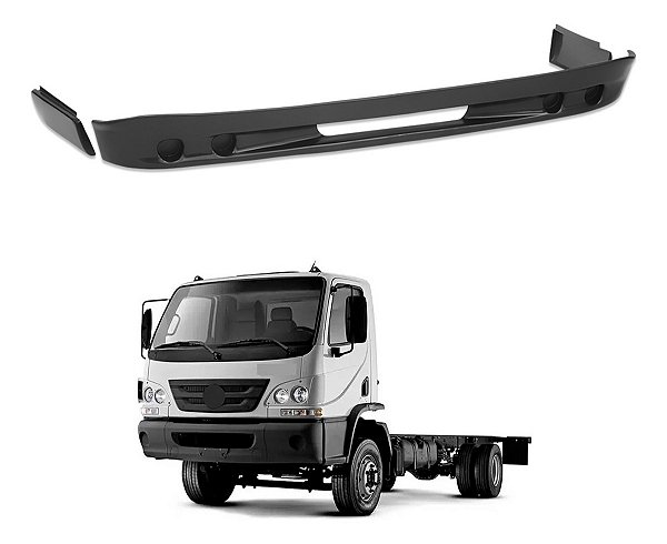 Spoiler Bigode Saia Para-choque Mercedes Accelo 715 915 1016 Preto