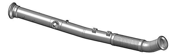 Tubo Inox Escapamento Volvo Vm 220/270 2012 A 2021 - Euro 5