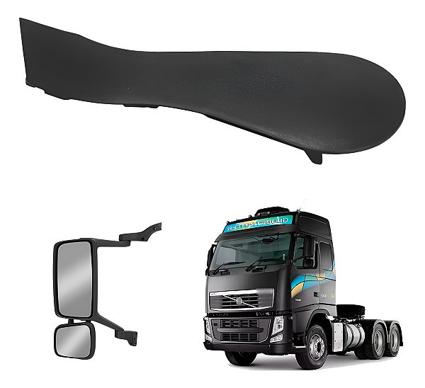Acabamento Retrovisor Maior Volvo Fh Fm 2010 A 2021 Esquerdo
