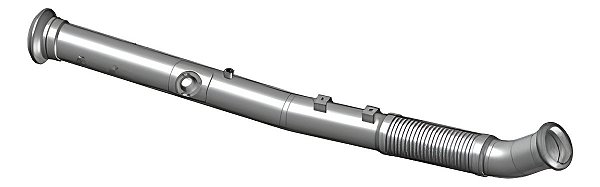 Tubo Flexível Inox Escapamento Volvo Vm 220/270 2012 A 2021