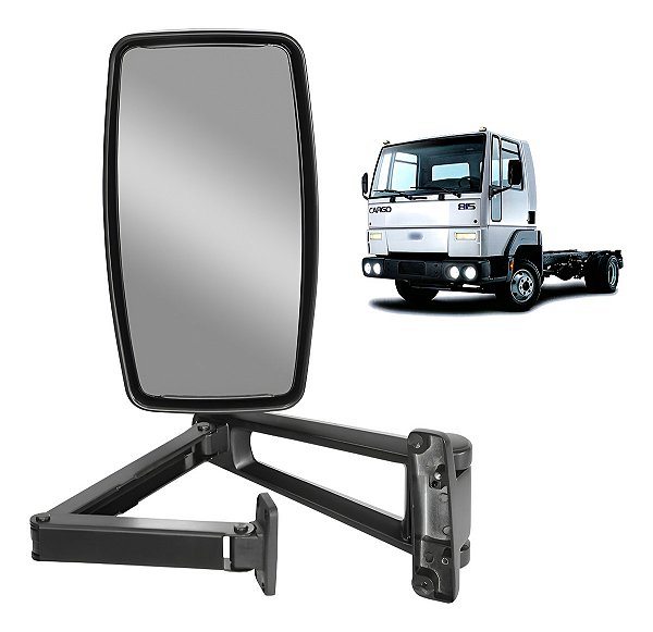 Espelho Retrovisor Completo Ford Cargo Convexo Lad Esquerdo