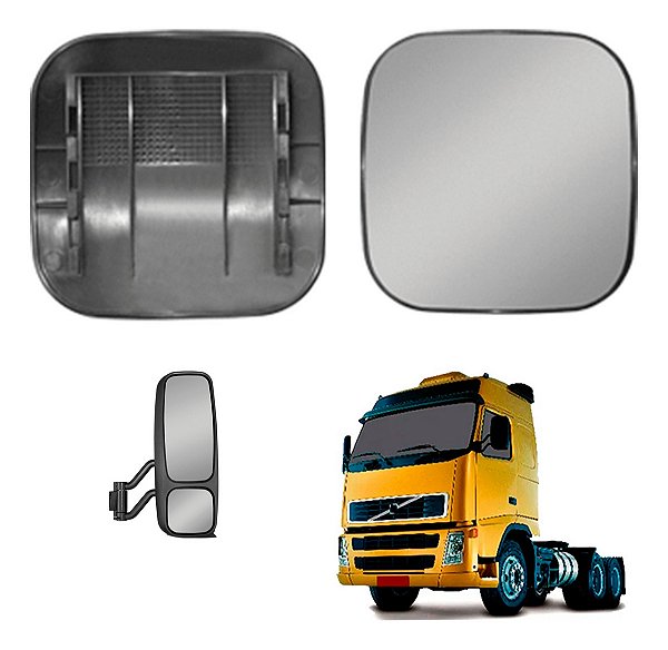 Base Vidro Retrovisor Volvo Fh/fm/nh Até 2009 Convexo Direit