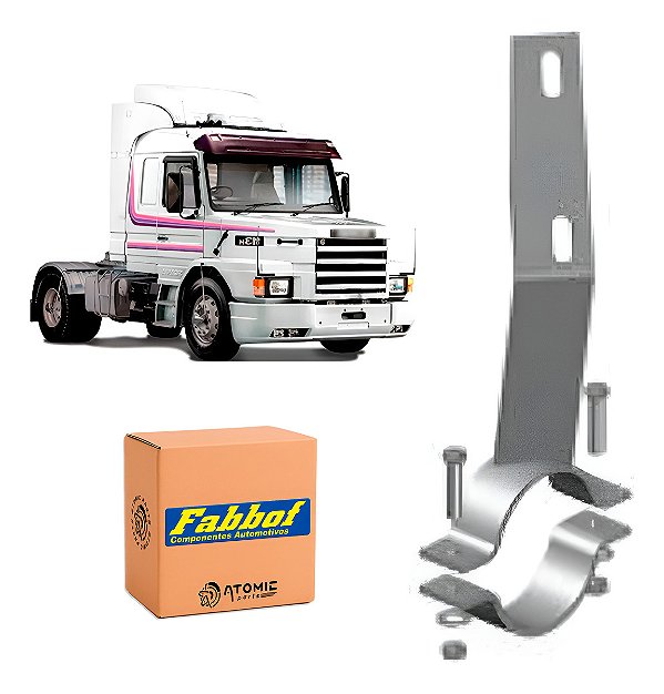 Suporte Tubo Cano Capa Seca Escapamento Scania T/r 113 143