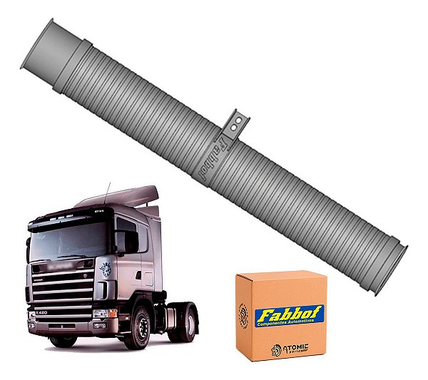 Cano Flexível Escapamento Scania T/r 124 Até 2004 360 Cv