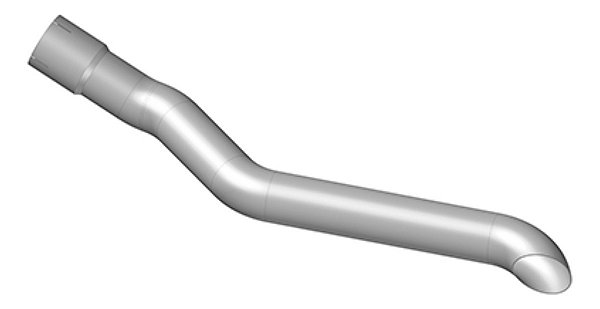 Tubo Escape Cromado Mb Axor 2035 2040 2540 2640 144cm 5 Pol