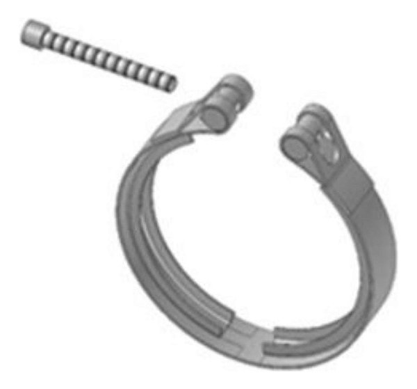 Abraçadeira Inox Tubo 4,5p Escapae Scania T/r 124 Até 2004