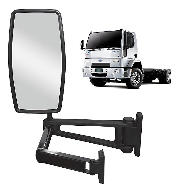 Espelho Retrovisor Ford Cargo 2422/2428e Até 2009 Convex Esq