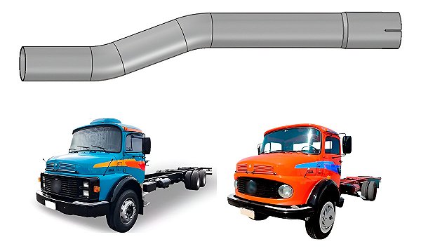 Tubo Cano Motor Escapamento Mb 1113 A 2020 Longo Turbinado