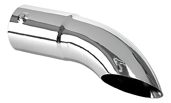 Ponteira Escapamento Cromada Curva Caminhão 5,5 Pol X 32,5cm