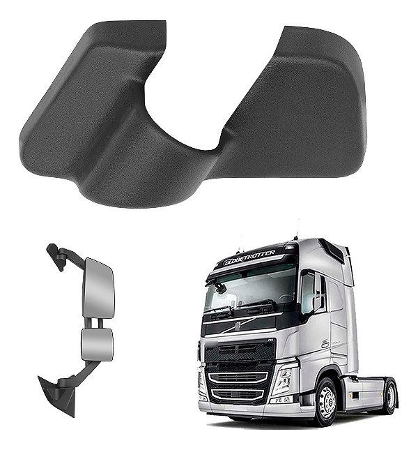 Capa Acabamento Retrovisor Superior Volvo Fh 2015 A 2022 Ld