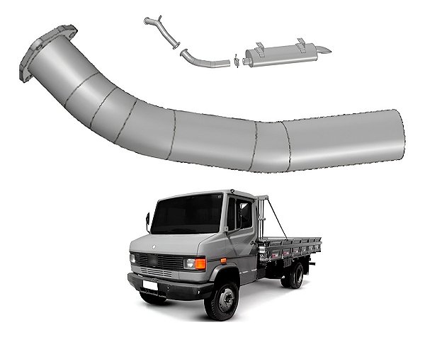 Tubo Cano Meio Escapamento Mercedes 710 Plus 2008 A 2011