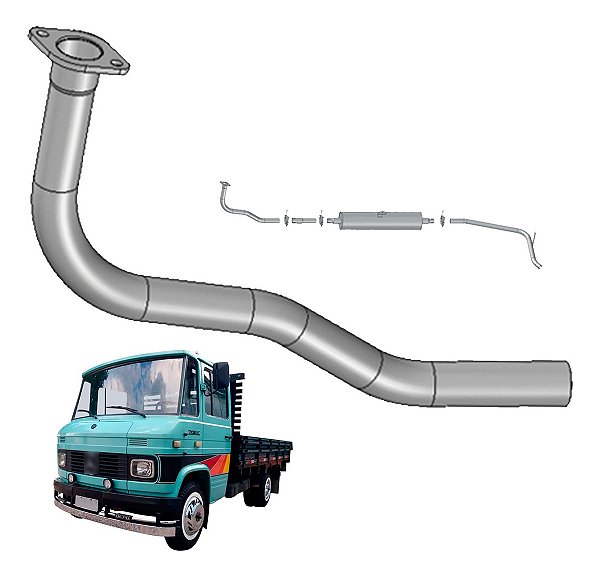 Tubo Cano Motor Dianteiro Escapamento Mercedes Benz 608/708