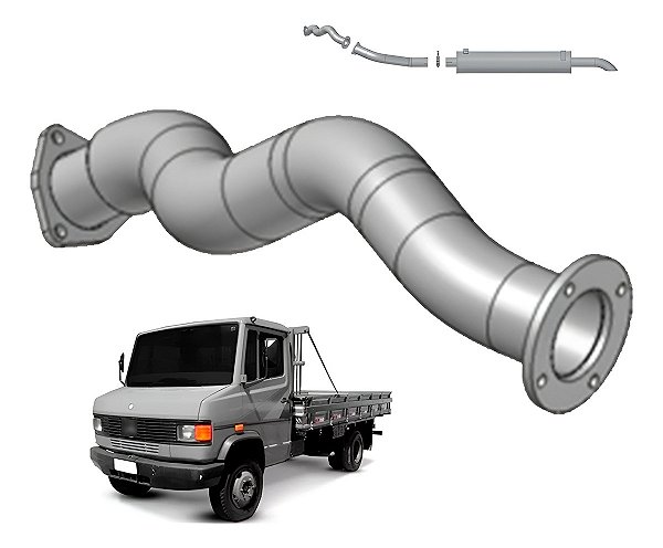 Tubo Cano Escapamento Mercedes 710 / 710 Plus - 2002 A 2007