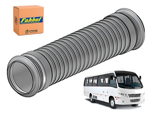 Tubo Cano Flexível Inox Escapamento Volare W7 Euro 5 345mm