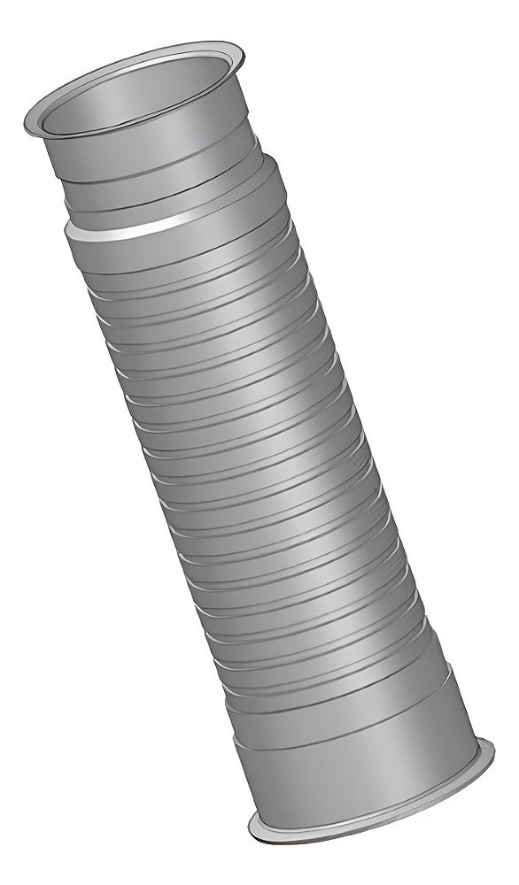 Tubo Cano Flexível Inox Motor Escapamento Daf Xf 2021 4,5pol