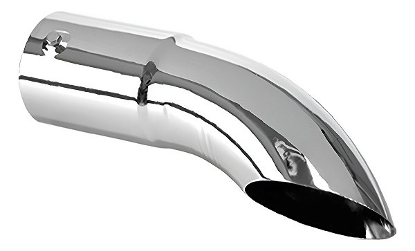 Ponteira Escapamento Curva 5 Polegada X36cm Cromada Caminhao
