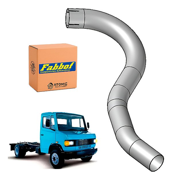Tubo Cano Escapamento Mercedes Benz 709 - 1988 Em Diante