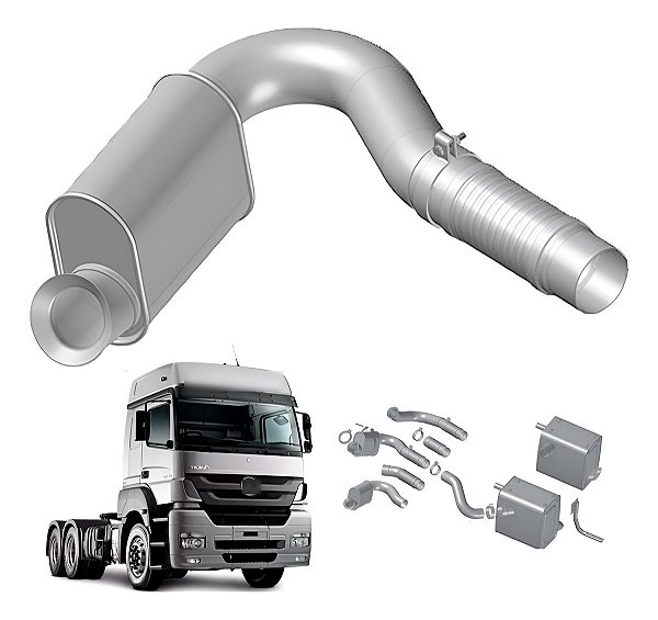 Tubo Cano Flexível Inox Escape Mb Axor 2035 A 3344 Até 2011