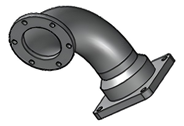 Tubo Cano Turbina 3,5 Pol Escapamento Volvo N-10/12 Até 1989