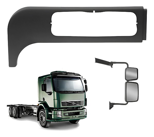 Capa Acabament Superior Retrovisor Volvo Vm 2006 Em Diant Ld